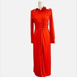 Vintage Union made 70s Jonathan Logan red maxi dress